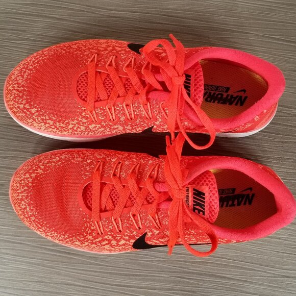 Nike Free Run Distance Running Shoes 827116-600 Orange Womens Size 6.5 US / 37.5 - Picture 10 of 12